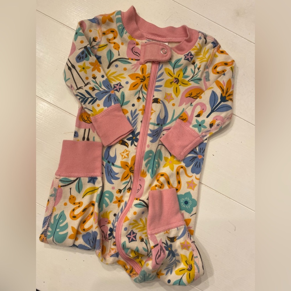 Hanna Andersson Flamingo Tropical PJs Size 3-6M